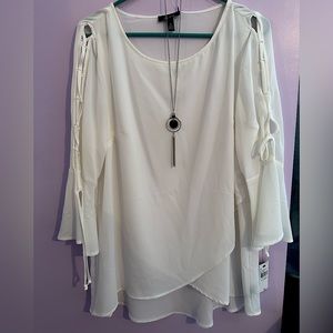 Alyx White Blouse with necklace